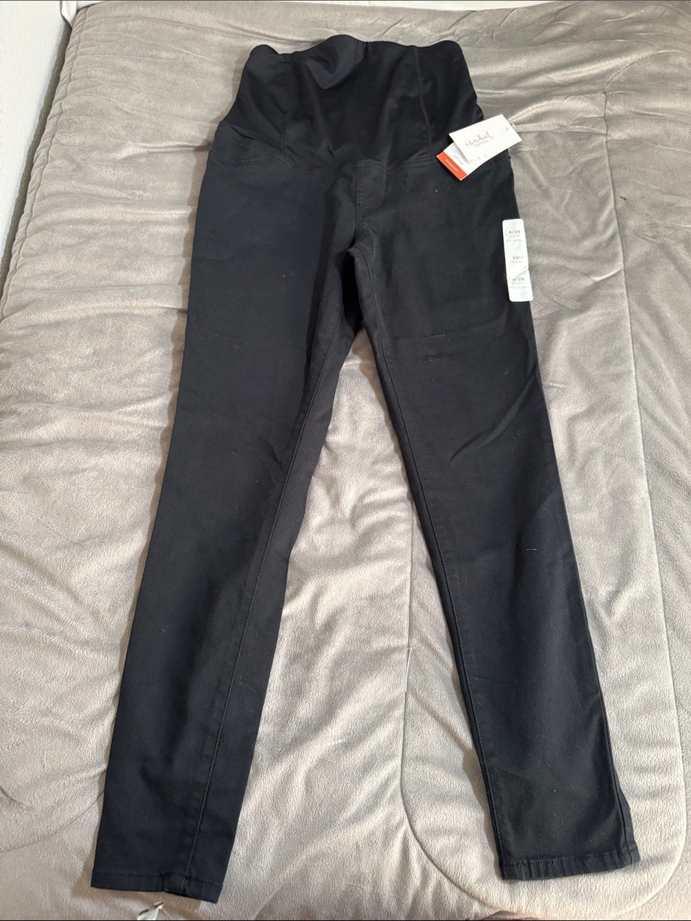 Isabel Maternity by Ingrid & Isabel Black Skinny Maternity Pants Sz 6/28 NWT